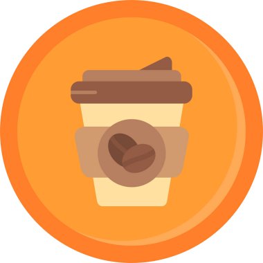 Kahve fincanı. Web simgesi vektör illüstrasyonu