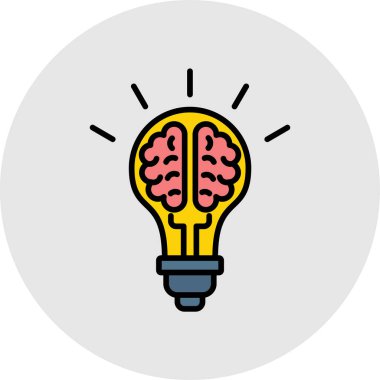 Bir fikrim var. Web simgesi basit illüstrasyon