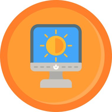 Güneş. Web simgesi basit illüstrasyon