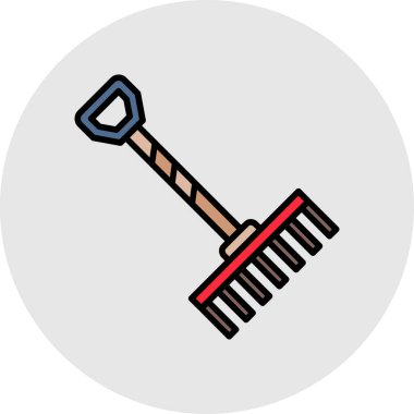 Süpürge simgesinin vektör illüstrasyonu