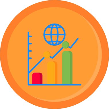 İş dünyasındaki iş büyüme grafiği simgesi - yönetim kategorisi