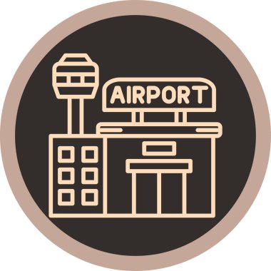 Modern hava alanı ikonu oluşturma vektör illüstrasyonu