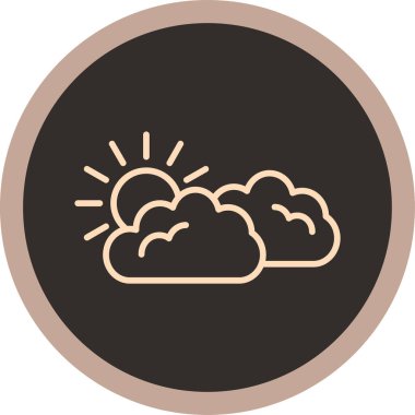 Bulut. Web simgesi basit illüstrasyon