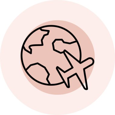 Uçak. Web simgesi basit illüstrasyon