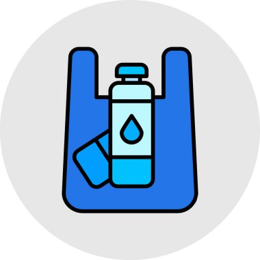 Sıvı ikon şişesinin vektör çizimi