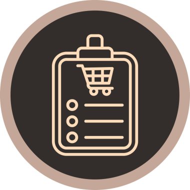 Alışveriş arabası. Basit resimleme