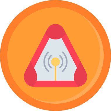 Uyarı. Web simgesi basit illüstrasyon