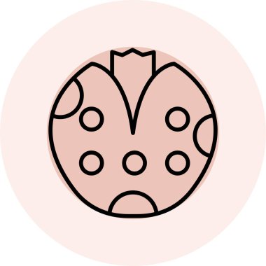 Paskalya yumurtası ikonu vektör çizimi