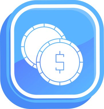 Bozuk para. Web simgesi basit illüstrasyon