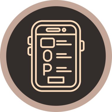 Akıllı telefonlu bir cep telefonunun vektör simgesi