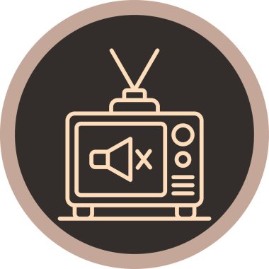 televizyon simgesi vektör illüstrasyonu