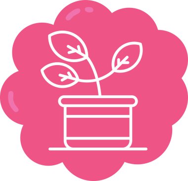 Bir bitki simgesinin vektör illüstrasyonu