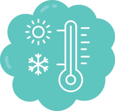 Soğuk Sıcaklık Simgesi, Vektör İllüstrasyonu
