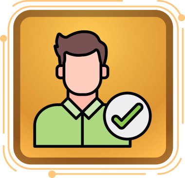 Mektubun işaretini taşıyan bir işadamı, vektör illüstrasyonu