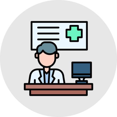 Hastane vektör simgesi modern basit vektör illüstrasyonu