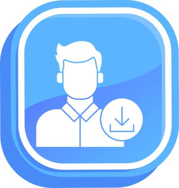 Adamım. Web simgesi basit illüstrasyon