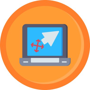 Bilgisayar. Web simgesi basit tasarım