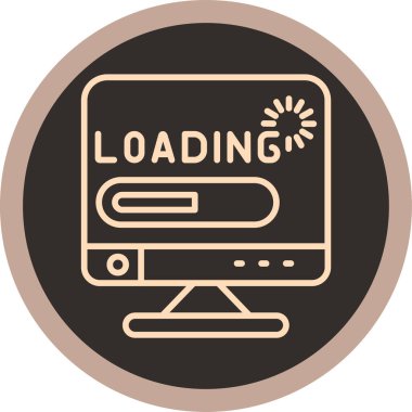 Web yükleme simgesi, vektör illüstrasyonu