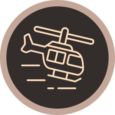 Moda stili izole edilmiş arka planda helikopter simgesi