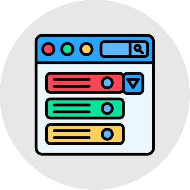 Geliştirme vektörü illüstrasyonu için web tasarımı renk simgesi