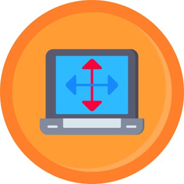 bilgisayar izleme simgesi, vektör illüstrasyonu