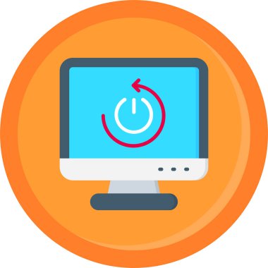 Bilgisayar. Web simgesi basit illüstrasyon