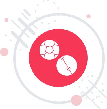 Beyaz arka planda izole edilmiş beyaz basketbol topu ikonu. Spor sembolü. Soyut çember rastgele noktalar. vektör.