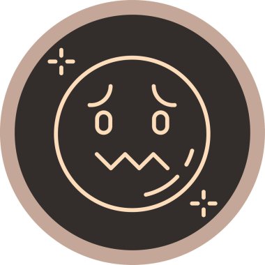 Üzücü bir ikon. Basit resimleme