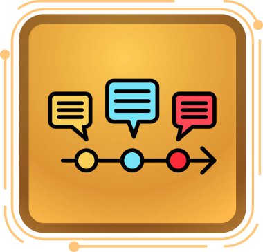 Sohbet simgesinin vektör illüstrasyonu