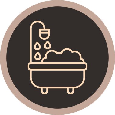 banyo ikonu vektör illüstrasyonu