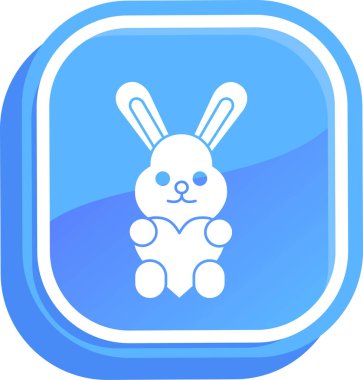 hayvan Paskalya ikonu doldurulmuş ana hatlar biçiminde