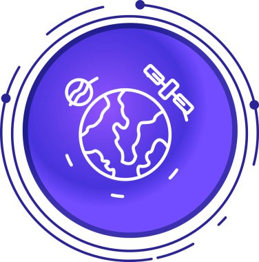 Küre. Web simgesi basit illüstrasyon