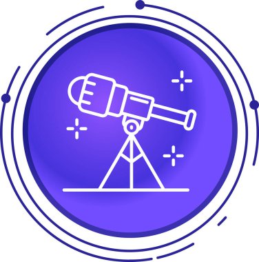 Teleskop simgesinin vektör illüstrasyonu