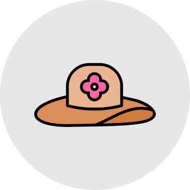 Şapka. Web simgesi basit illüstrasyon