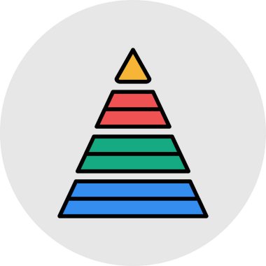 piramit piramit ikon vektör çizimi