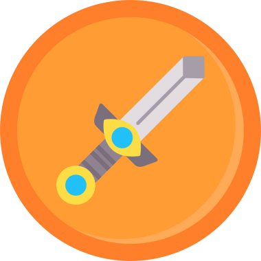 Kılıç. Web simgesi basit illüstrasyon