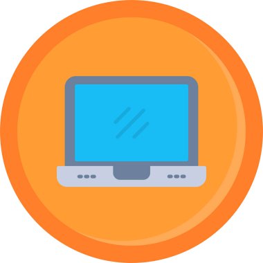 dizüstü bilgisayar web simgesi basit illüstrasyon