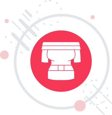 Beyaz arkaplanda çizgi boyası simgesi izole edildi. Renkli taslak konsepti. Vektör.