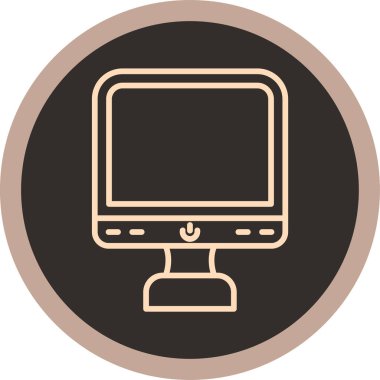 Bilgisayar. Web simgesi basit illüstrasyon