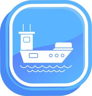 ship icon, vector illustration simple design