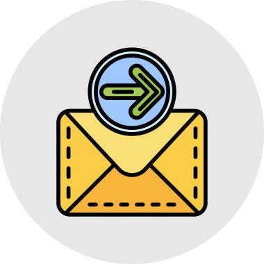 Harf ve posta sembolü çizim tasarımı içeren zarf