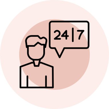 Kolayca düzenleyebilen ya da düzenleyebilen müşteri servisi renk vektörü simgesi