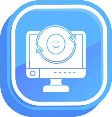 Bilgisayar simgesinin vektör illüstrasyonu