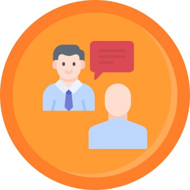 iş düz vektör simgesi