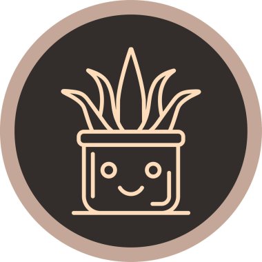 Şirin bir çizgi film simgesinin vektör çizimi