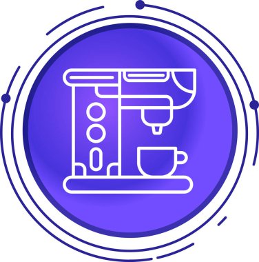 Moda tarzında izole edilmiş kahve makinesi simgesi