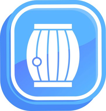 bira fıçısı simgesi modaya uygun mavi izole edilmiş