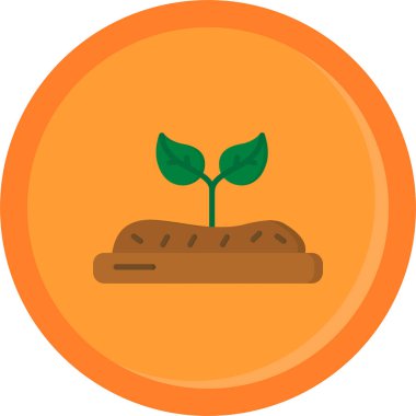 Bitki. Web simgesi basit illüstrasyon