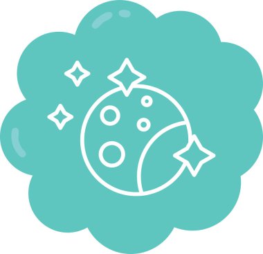 Ay ikonu vektör illüstrasyonu