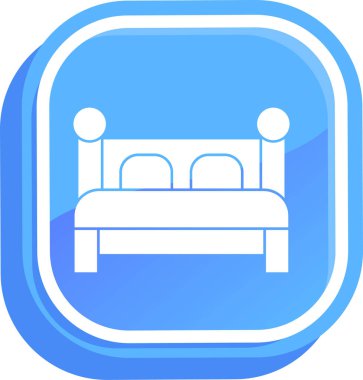 yatak ağı simgesi, vektör illüstrasyonu